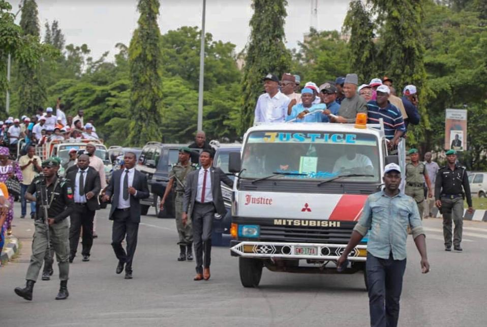 Police Fires Teargas At Protesting PDP Leaders In Abuja, Ben Bruce Alleges