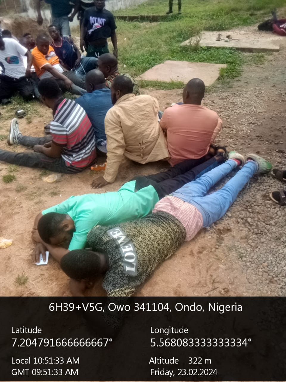 JUST IN: Security operatives reportedly arrest armed thugs in Ondo
