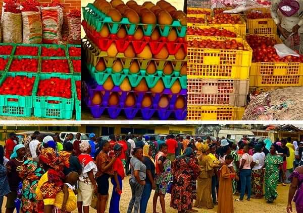 Mammoth crowd as Lagos discounted food markets commence sales