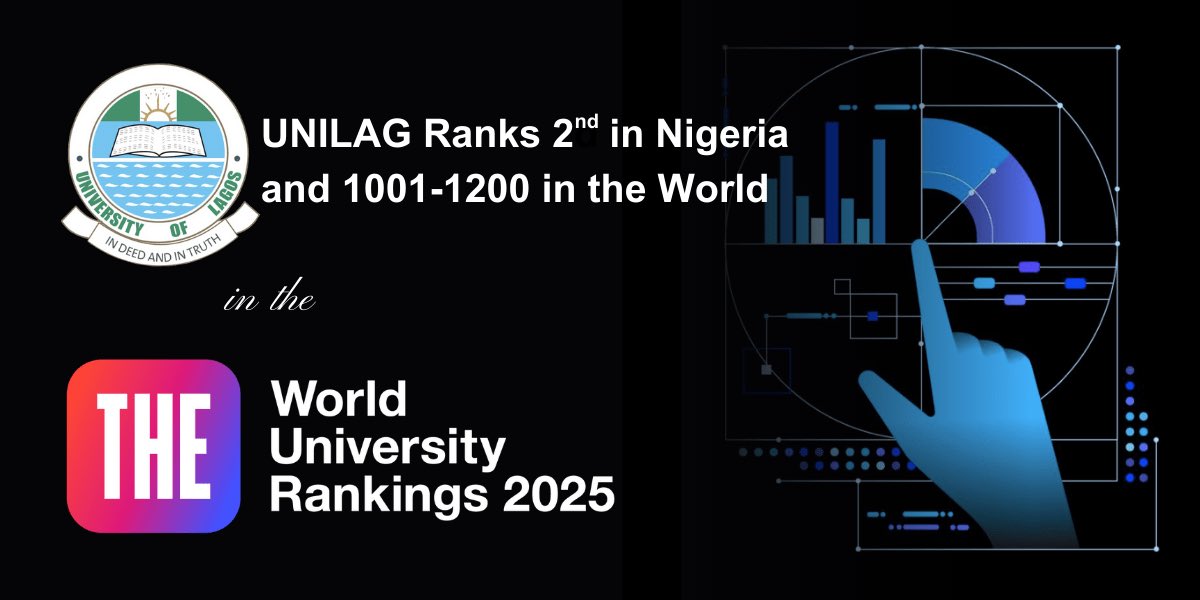 UNILAG Ranks 2nd in Nigeria, 1001-1200 Globally