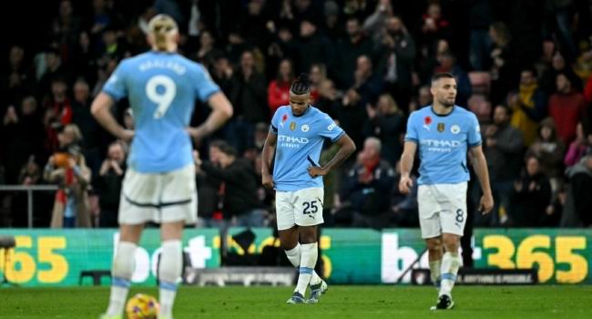 Manchester City Suffers First league Defeat to Bournemouth
