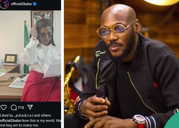 2Baba Deletes Post Declaring Love for Natasha Osawaru