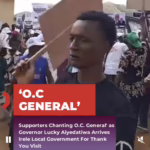 VIDEO: Crowd Roars ‘O.C. General’ as Aiyedatiwa Graces Irele With Thank You Visit Screenshot